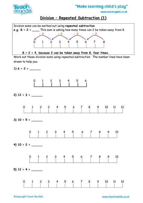 Https://tommynaija.com/worksheet/division As Repeated Subtraction Worksheet