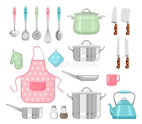 Cartoon Kitchen Utensils Stock Illustrations 7039 Cartoon Kitchen