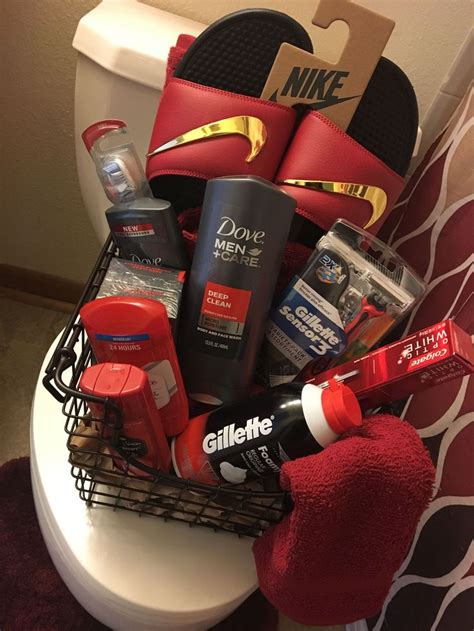 Making sure it all fits the the tomkat studio themed their gift basket idea around holiday cookies! Men's spa basket. Shared by Career Path Design. # ...