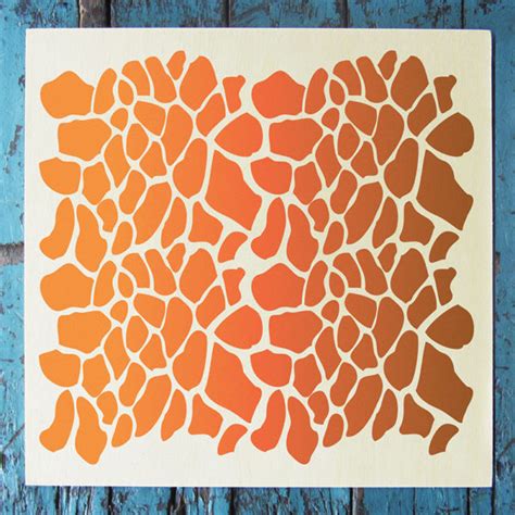 Giraffe Print Stencil Small 575″ X 6″ Stencil 1