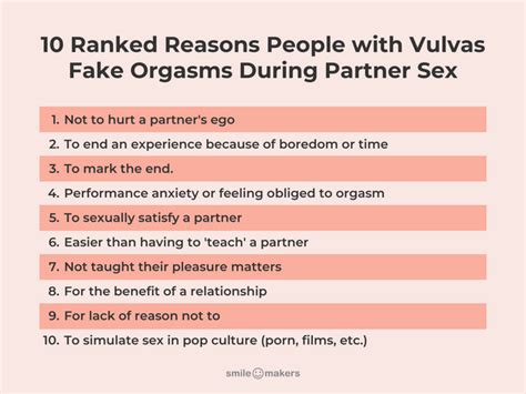 Fake Orgasms And The Orgasm Gap Explained Smile Makers Usa