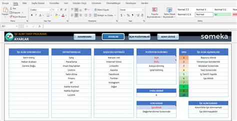 İşe Alım Takibi Excel Şablonu Aday Takip Programı İK Alımları