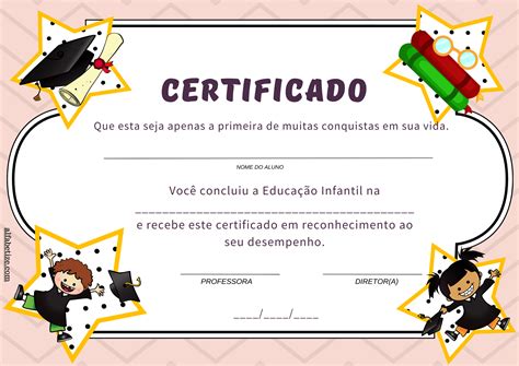 Total 60 Imagem Modelo De Certificado Educação Infantil Br