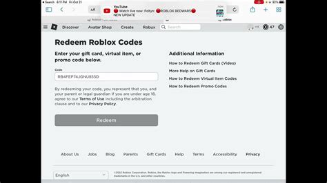 Redeeming A Roblox T Card Youtube