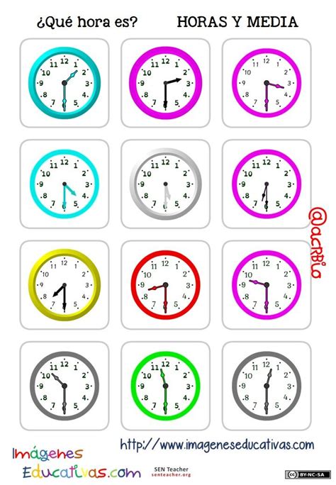 Trabaja Las Horas Y Con Estas Fichas De Relojes Analógicos Math Clock Shape Activities