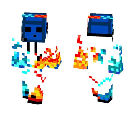 Get Really Cool Fire Ice Slime Minecraft Skin For Free