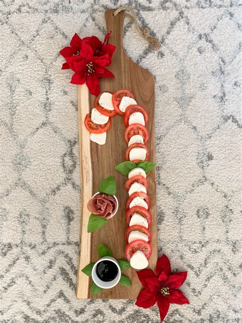 Christmas Candy Cane Charcuterie Caprese Board Take It From Nicole
