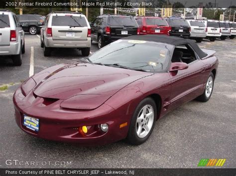Research, compare and save listings, or contact sellers directly from 16 2002 firebird models nationwide. Maple Red Metallic - 2002 Pontiac Firebird Convertible ...