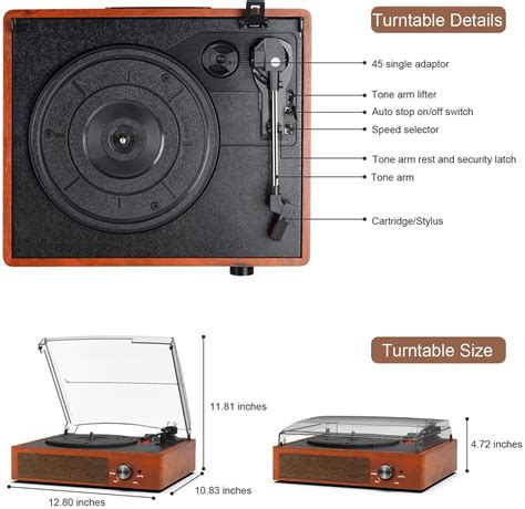 Buy Vinyl Player Bluetooth Turntable Vinyl Record Player With Speakers