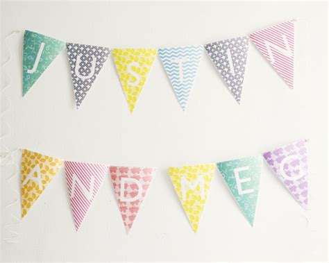 Favors With Love Printable Alphabet Bunting