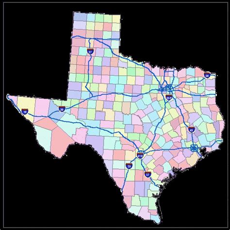 Map Of Texas Counties With Highways Secretmuseum