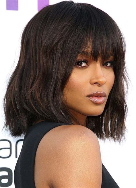 Easy And Quick Black Women Hairstyles With Bangs For You