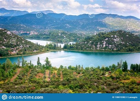 Amazing Nature Scenic Summer Landscape With Emerald Lakes Mountains
