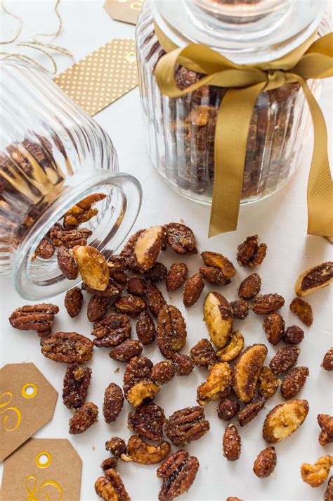 Spiced Honey Roasted Nuts Recipe Honey Recipes Roasted Nuts