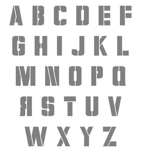 The english alphabet consists of 26 letters: 6 Best 2.5 Inch Stencil Letters Printable - printablee.com