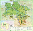 Lower Saxony map with cities and towns - Ontheworldmap.com