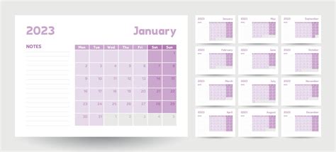 Monthly Calendar Template For 2023 Year Wall Calendar In A Minimalist