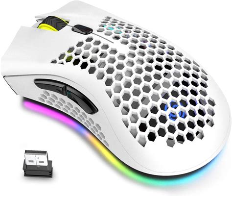 Wireless Lightweight Gaming Mouse Ultralight Honeycomb Mice With Rgb