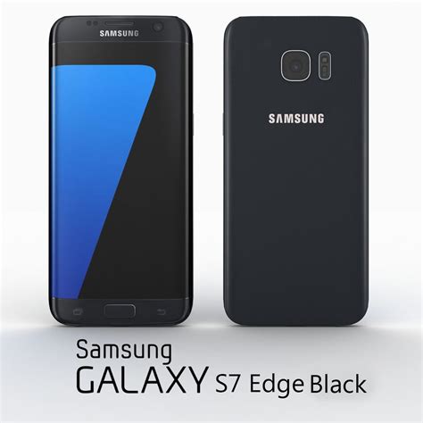 3d Model Samsung Galaxy S7 Edge Black Cgtrader
