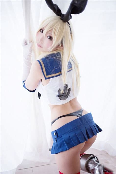 Anime Kantai Collection Shimakaze Cosplay Party Costume Fashion Full Long Wig Ebay