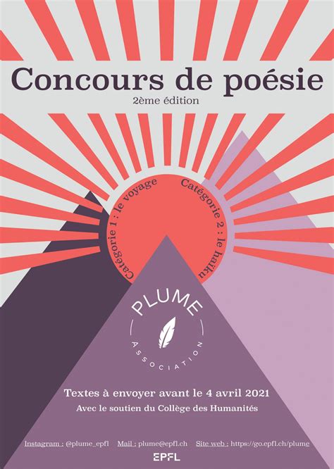 Concours De Poésie 2021 ‒ Plume ‐ Epfl