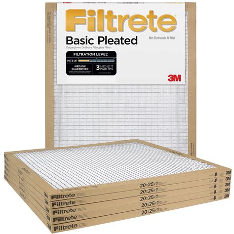 Air Filtrete 20x25x1 Ac Furnace Air Filter 6 Pack