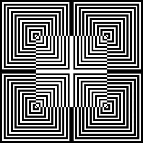 Optical Illusion Squares Black And White Digital Art By Joy Mckenzie