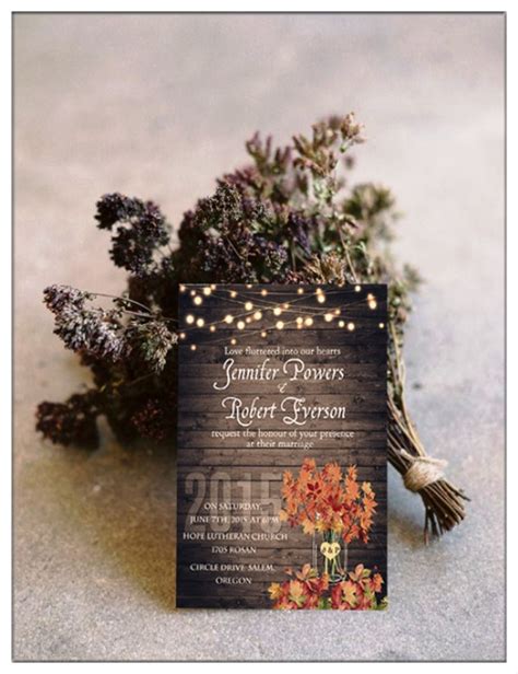 25 Charming Examples Country Wedding Invitations Wohh Wedding