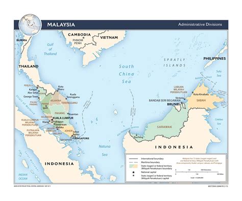 Grandes Detallado Mapa De Administrativas Divisiones De Malasia 2015