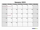 Monthly Calendar 2023 Printable | 2023 Calendar