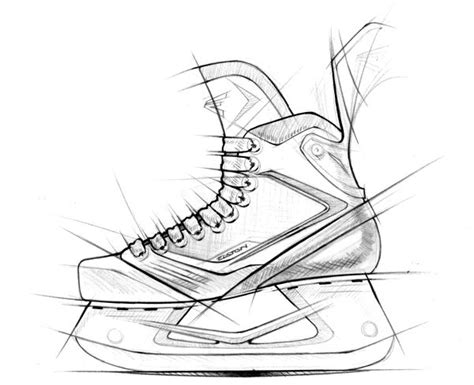 Easton Mako Hockey Skates Sketch Coloring Page