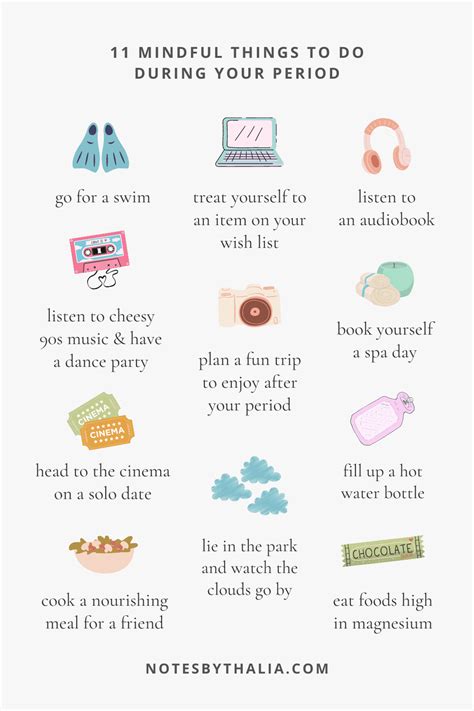 30 Mindful Things To Do During Your Period Notes By Thalia