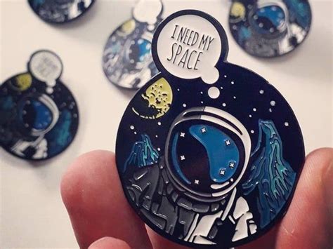 I Need My Space Pin Badges Enamel Pins Sci Fi Pin Badges