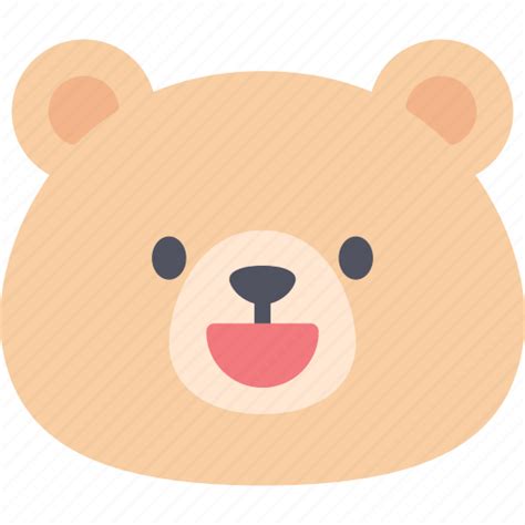 Happy Teddy Bear Emoticon Emoji Emotion Expression Icon
