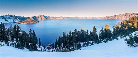 Hd Wallpaper Aerial View Of Lake Landscape Crater Lake Oregon Sky