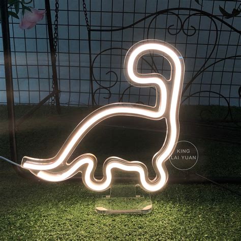 11 Led Mini Lamp Dinosaur Neon Light Sign Animal Shape Etsy
