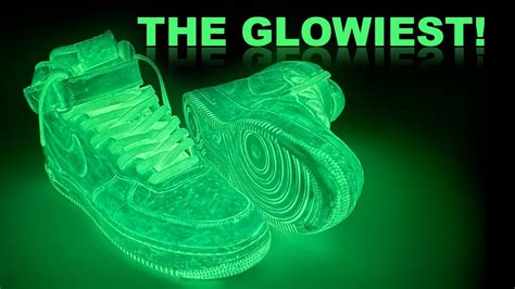 The Glowiest Glow In The Dark Sneakers In The World Nike Af1 Youtube