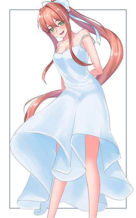Monikas Wearing A Pretty White Dress