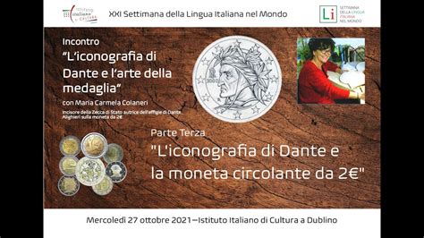 Liconografia Di Dante E La Moneta Circolante Da 2€ Youtube