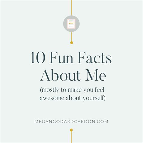 Fun Facts About Me Mostly To Make You Feel Better About