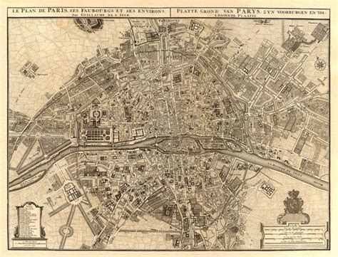 Old Map Of Paris Print Paris Map Antique Map Of Paris City Map Print