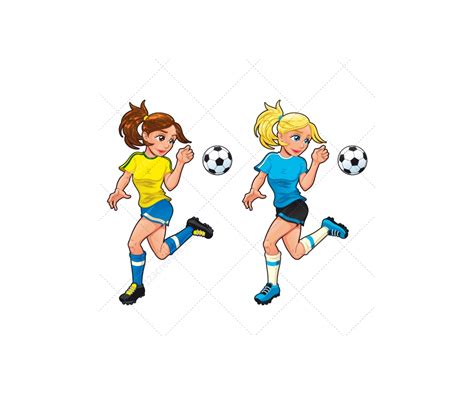 Football Players Vector Illustrations Football Team