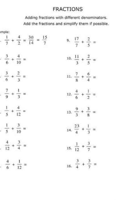 Math Aids Com Fractions Worksheet Answers