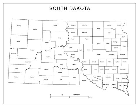 South Dakota Labeled Map