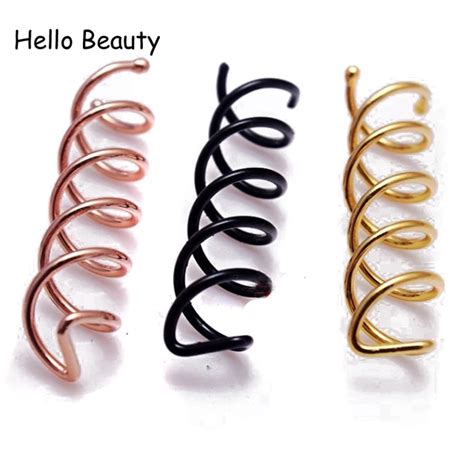 20 Pcs Wedding Hair Accessories Rose Gold Color Spiral Spin Screw Pin