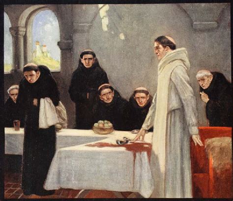 Saint Benedict And The Monks Illustration From Helmet And Cowl Stories
