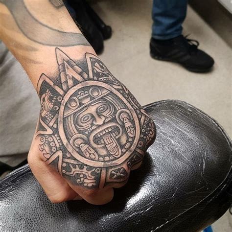 Symbolische Maya Tattoo Designs Tattoos Zenideen Hand Tattoos