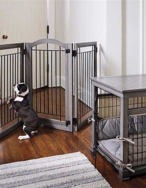 Luxury Six Panel Hardwood Pet Gate To Crate Dog Playpen Dog Crate