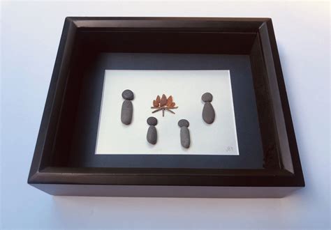 Personalized Pebble Art Gifts Custom Framed X X Art Stone Camping