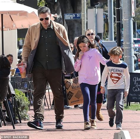 Ben Affleck Plays The Doting Dad As He Takes Seraphina 10 And Samuel Six